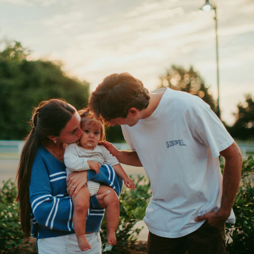 young family with a child